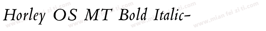 Horley OS MT Bold Italic字体转换